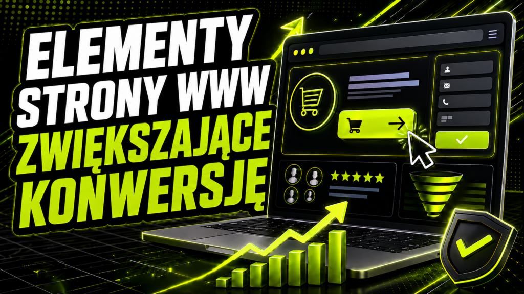 Grafika pokazuje skuteczną stronę www wspierającą sprzedaż online i rozwój biznesu.