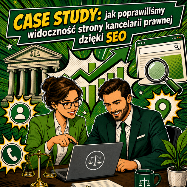 Ilustracja pokazuje jak SEO zwiększa widoczność w Google i pomaga pozyskiwać klientów z wyników organicznych.