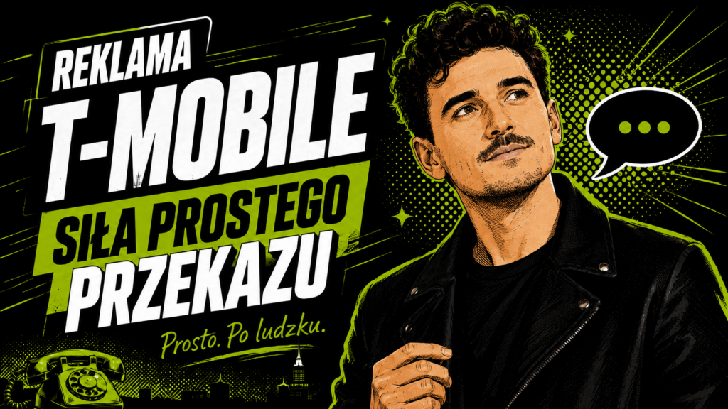 Reklama T-Mobile z Dawidem Podsiadło w komiksowym stylu.
